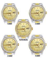 Gold Rolex Datejust Watch 16233 for Men | 36Mm | Gold Dial | Oyster Band