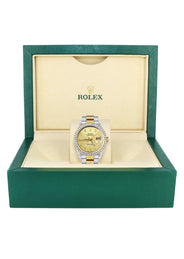 Gold Rolex Datejust Watch 16233 for Men | 36Mm | Gold Dial | Oyster Band