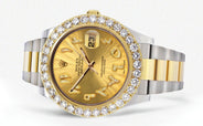 Rolex Datejust II Watch | 41 MM | 18K Yellow Gold & Stainless Steel | Custom Gold Arabic Dial | Oyster Band