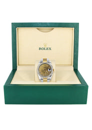 116233 | Gold & Steel Rolex Datejust Watch | 36Mm | Gold Roman Diamond Dial | Oyster Band