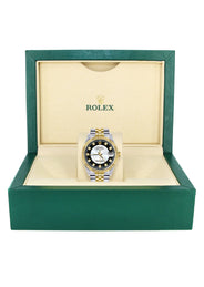 Womens Rolex Datejust Watch 16233 Two Tone | 36Mm | Tuxedo Dial | Fluted Bezel | Jubilee Band