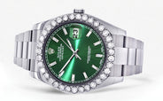 Rolex Datejust II Watch | 41 MM | Custom Green Dial | Oyster Band