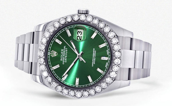 Rolex Datejust II Watch | 41 MM | Custom Green Dial | Oyster Band