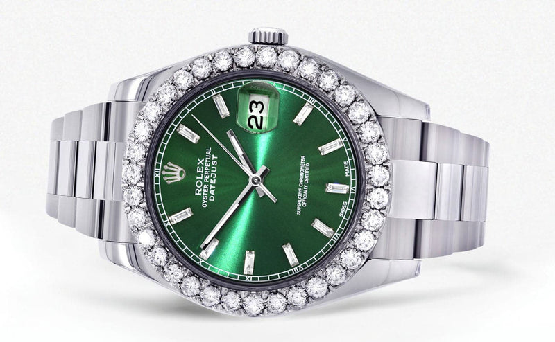 Rolex Datejust II Watch | 41 MM | Custom Green Dial | Oyster Band