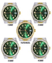 Gold & Steel Rolex Datejust Watch 16233 for Men  | 36Mm | Green Arabic Diamond Dial | Jubilee Band