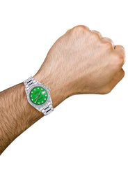Mens Rolex Datejust  Watch 16200 | 36Mm | Green Dial | Oyster Band