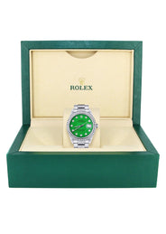 Mens Rolex Datejust  Watch 16200 | 36Mm | Green Dial | Oyster Band