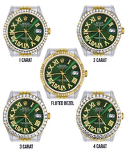 Womens Rolex Datejust Watch 16233 | 36Mm | Green Roman Dial | Jubilee Band