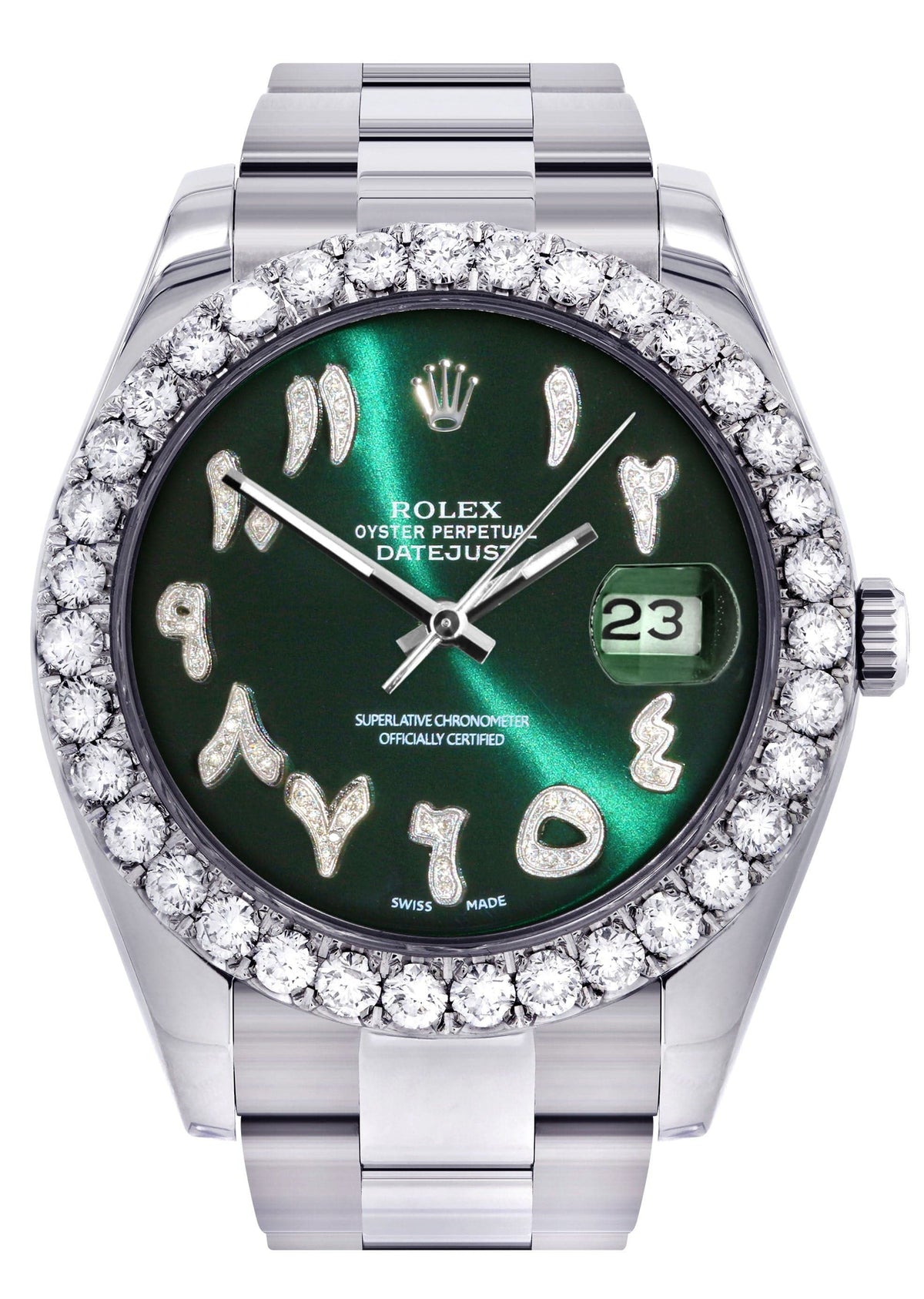 Rolex Datejust II Watch | 41 MM | Custom Green Arabic Dial | Oyster Band