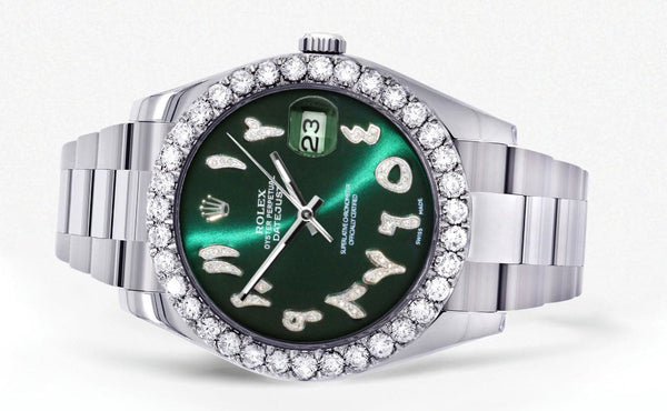 Rolex Datejust II Watch | 41 MM | Custom Green Arabic Dial | Oyster Band
