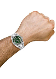 116200 | Rolex Datejust Watch | 36Mm | Green Roman Diamond Dial | Oyster Band