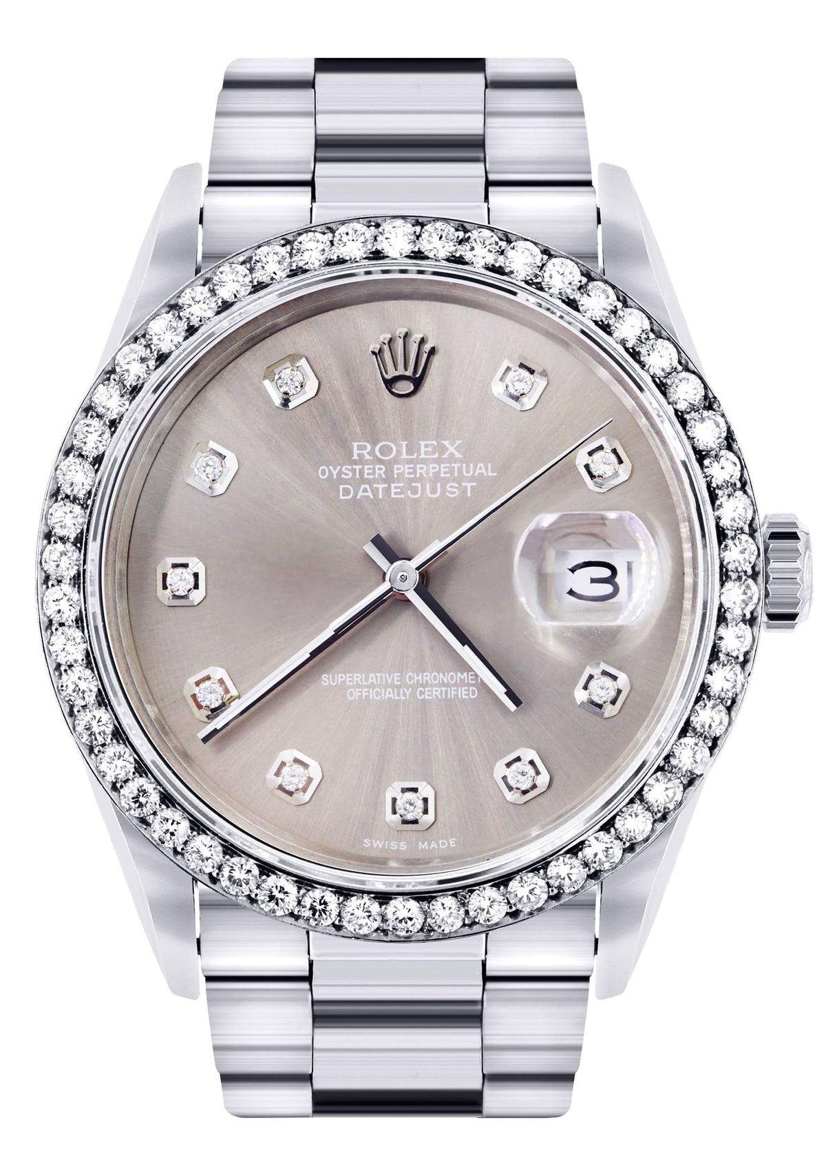 Mens Rolex Mens Watch Datejust 16200  | 36Mm | Grey Dial | Oyster Band