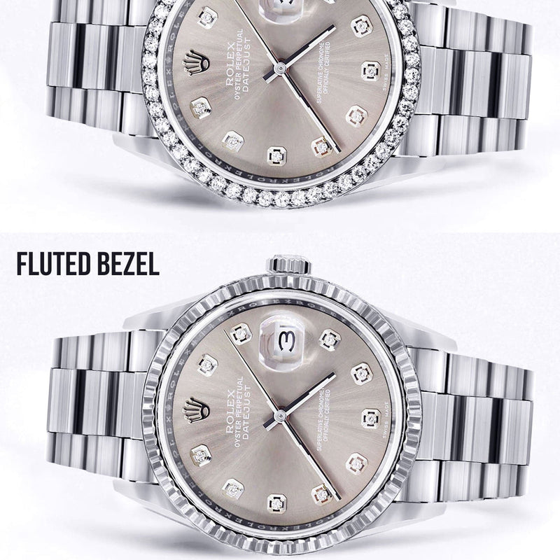 Mens Rolex Mens Watch Datejust 16200  | 36Mm | Grey Dial | Oyster Band