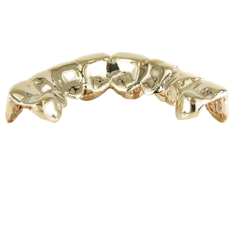 Gold 8 Tooth Invisible Set Princess Diamond Grills
