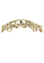 Gold 8 Tooth Invisible Set Princess Diamond Grills