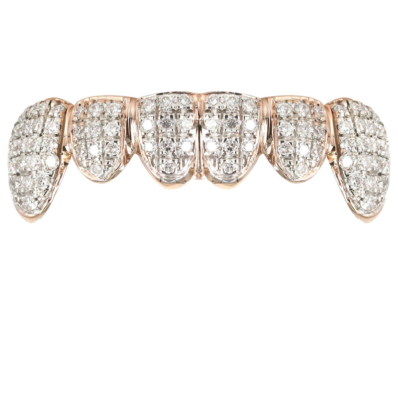 Gold 6 Teeth Full Diamond Grills
