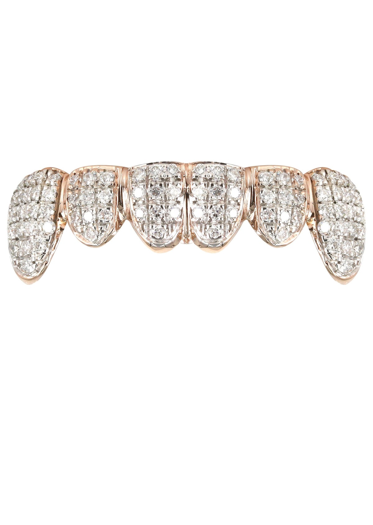 Gold 6 Teeth Full Diamond Grills