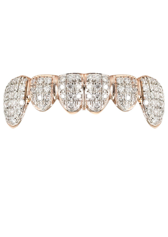 Gold 6 Teeth Full Diamond Grills