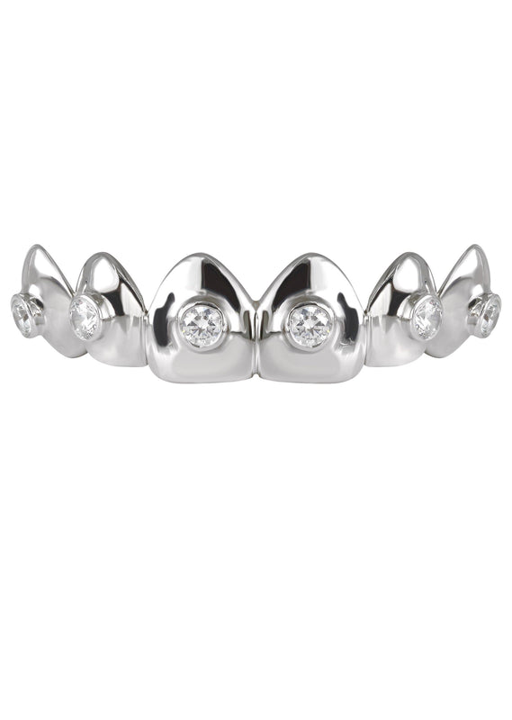 Gold 6 Tooth  Diamond Grills