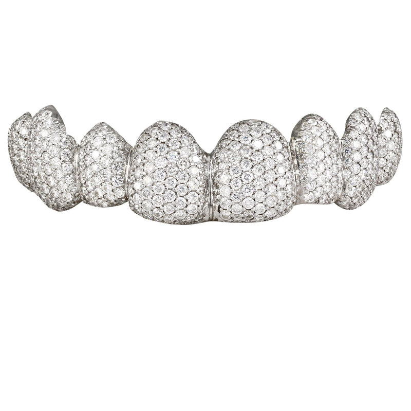 Gold 8 Teeth Diamond Honeycomb Grills