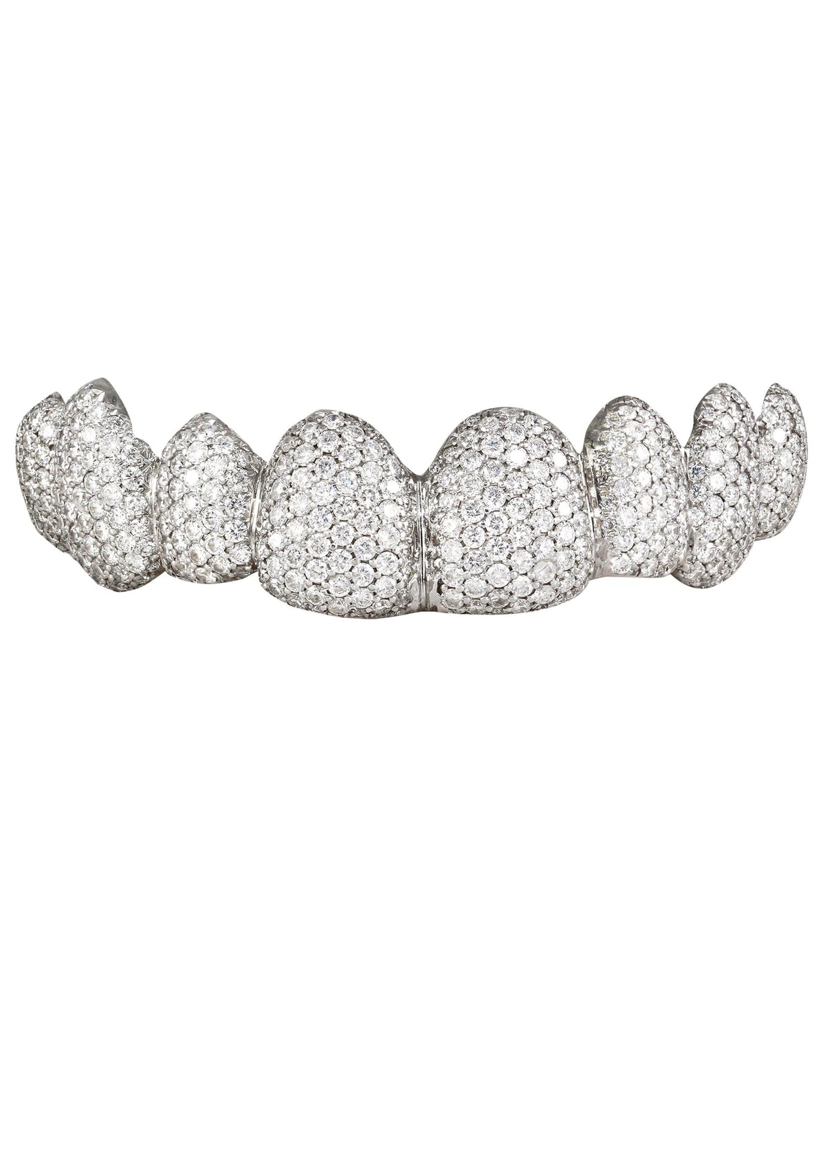 Gold 8 Teeth Diamond Honeycomb Grills