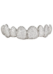 Gold 8 Teeth Diamond Honeycomb Grills