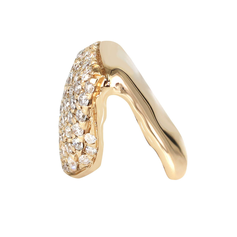 Gold And Diamond One Tooth Cap Grills