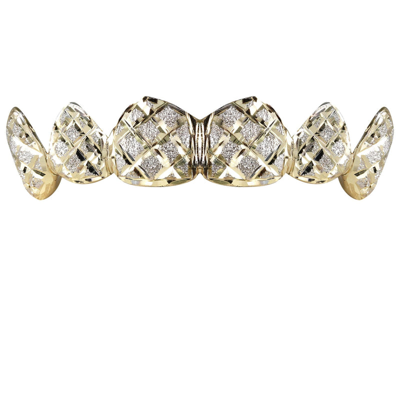 Gold 6 Teeth Diamond Dust Grillz