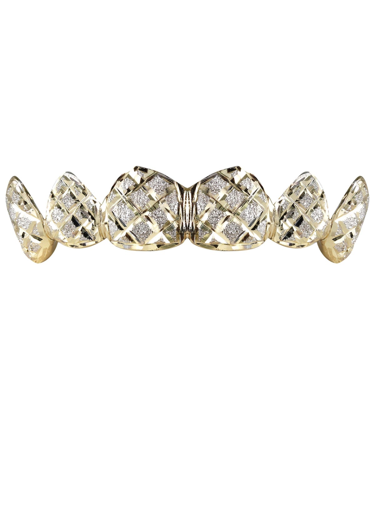 Gold 6 Teeth Diamond Dust Grillz