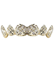 Gold 6 Teeth Diamond Dust Grillz