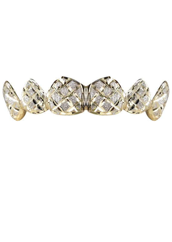 Gold 6 Teeth Diamond Dust Grillz