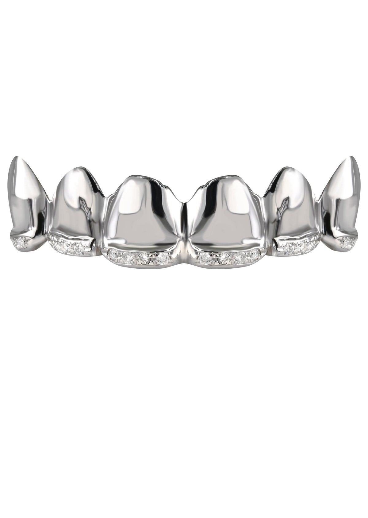 Gold 6 Teeth Diamond Line Grills