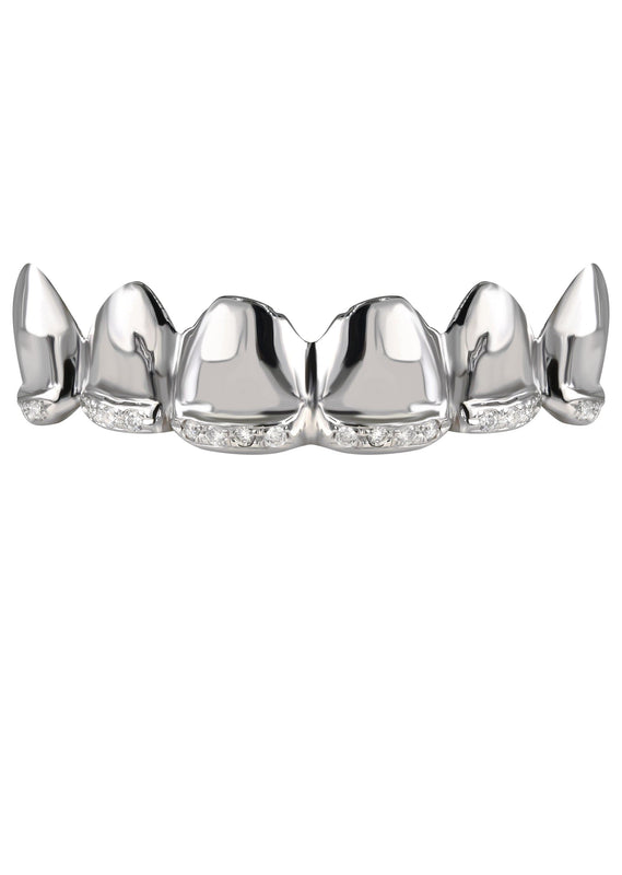 Gold 6 Teeth Diamond Line Grills