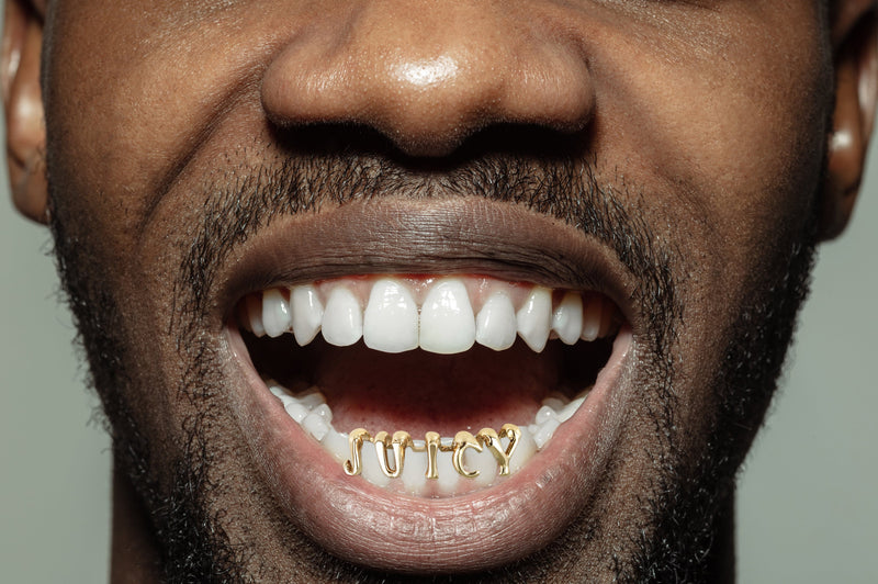 Gold 4 Teeth Custom Word Grillz