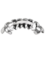 Full Diamond And Gold Honeycomb Setting 8 Teeth Grillz