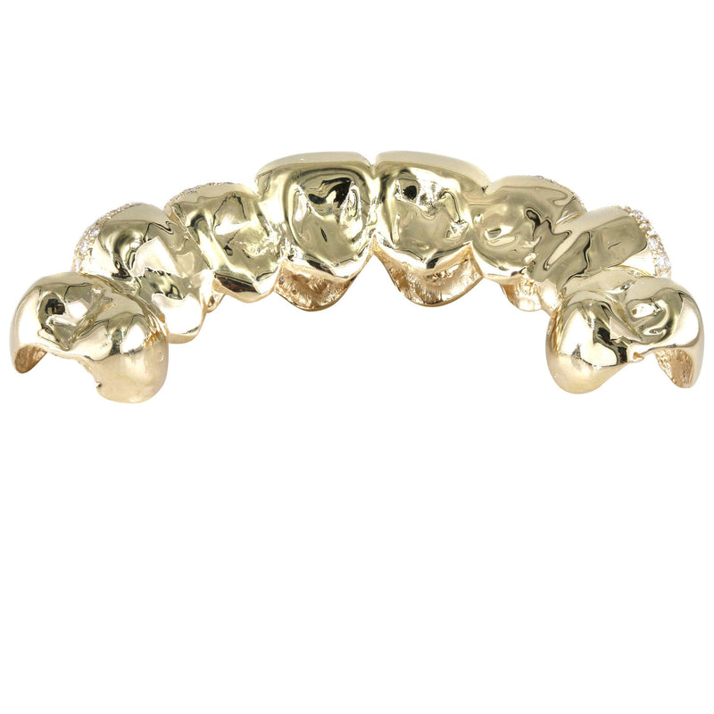 Gold 8 Teeth Diamond And Opal Grills