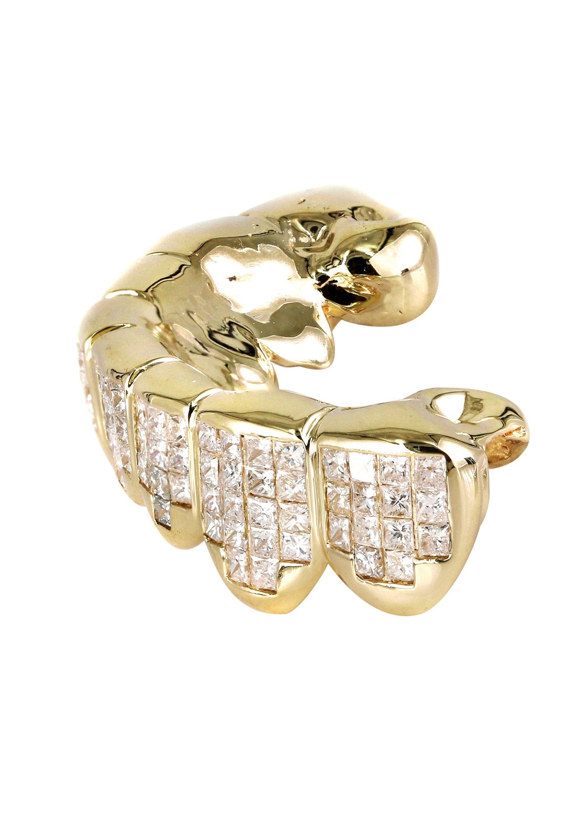 Gold 8 Tooth Invisible Set Princess Grills