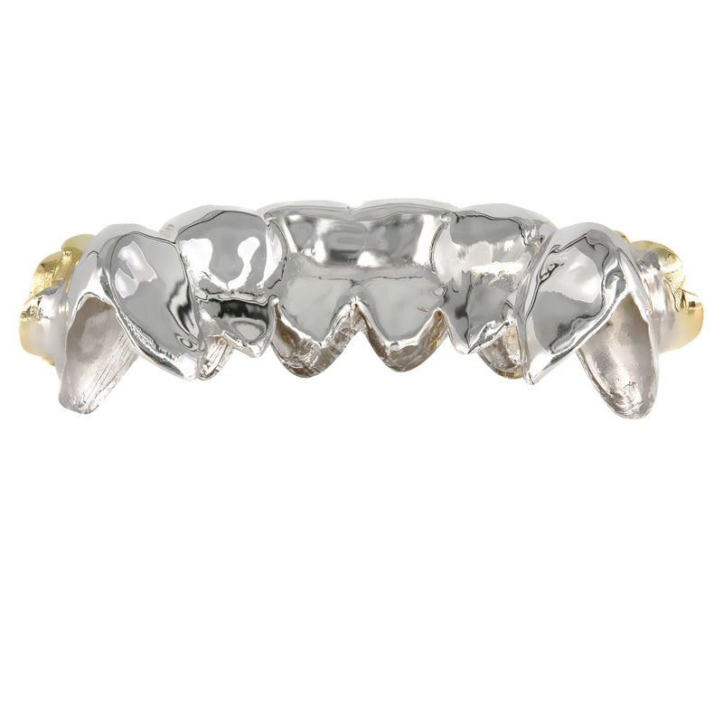 Gold 6 Tooth 3D Design Flower Grills