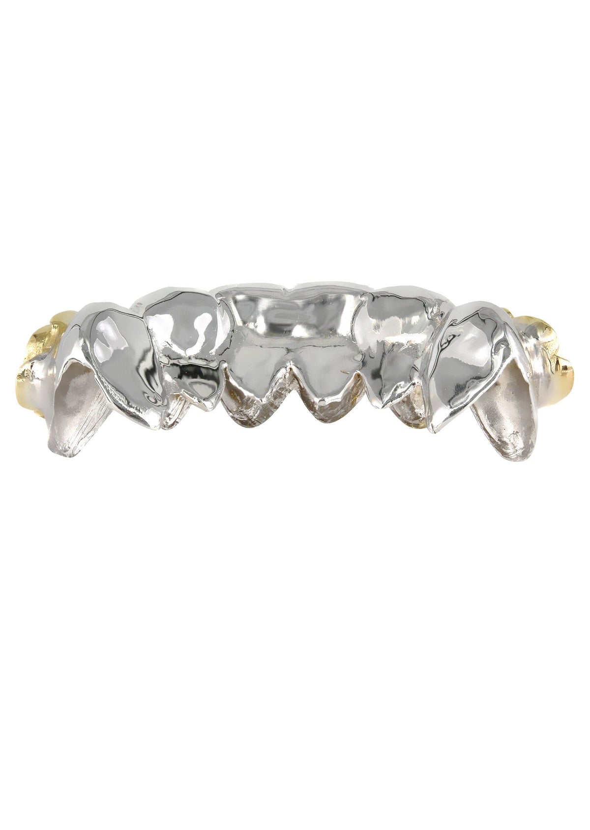 Gold 6 Tooth 3D Design Flower Grills