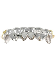Gold 6 Tooth 3D Design Flower Grills
