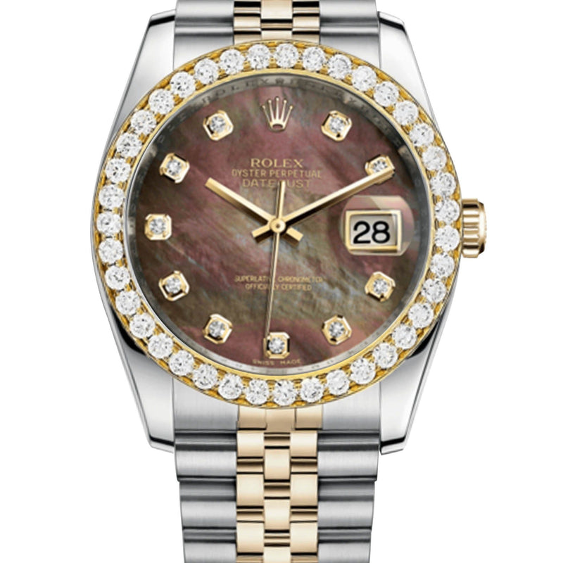 Rolex Datejust Mother Of Pearl Dial - Diamond Hour Markers With 4 Carats Of Diamonds