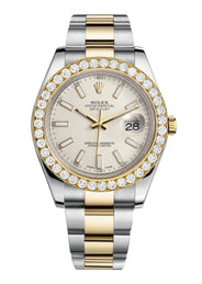 Rolex Datejust Ii Ivory Dial - Index Hour Markers With 5 Carats Of Diamonds