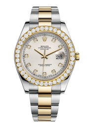 Rolex Datejust Ii Ivory Dial - Diamond Hour Markers With 5 Carats Of Diamonds