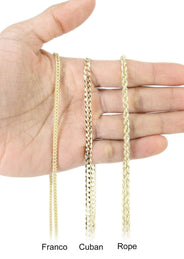 10K Yellow Gold  Baguette Cross Necklace | Appx. 13.7 Grams