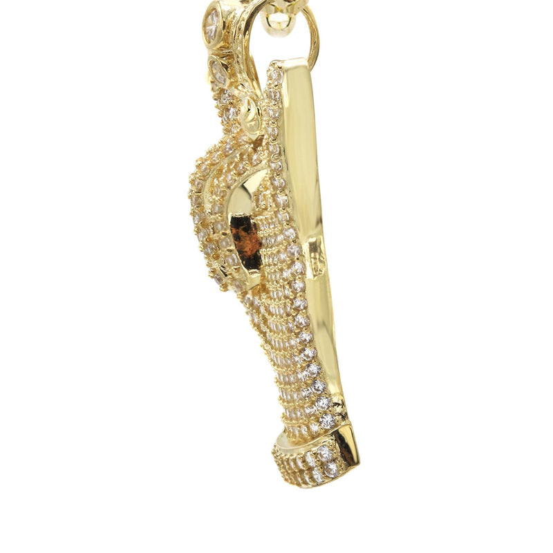 10K Yellow Gold Hand Horns Necklace | Appx. 16.4 Grams