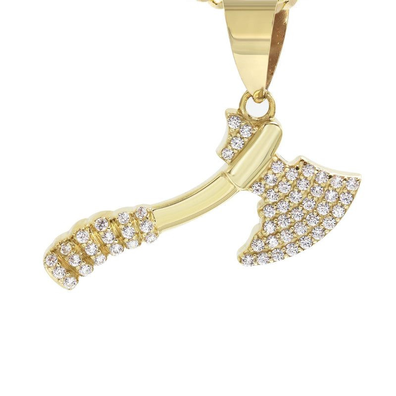 10K Yellow Gold Hatchet Necklace | Appx. 13.8 Grams