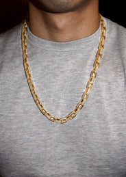 Gold Plated Mens Hermes Link Chain