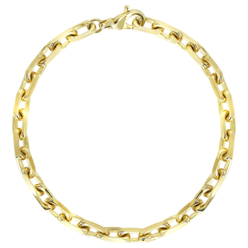 Semi Solid Men's Hermes Bracelet - 10K Yellow Gold