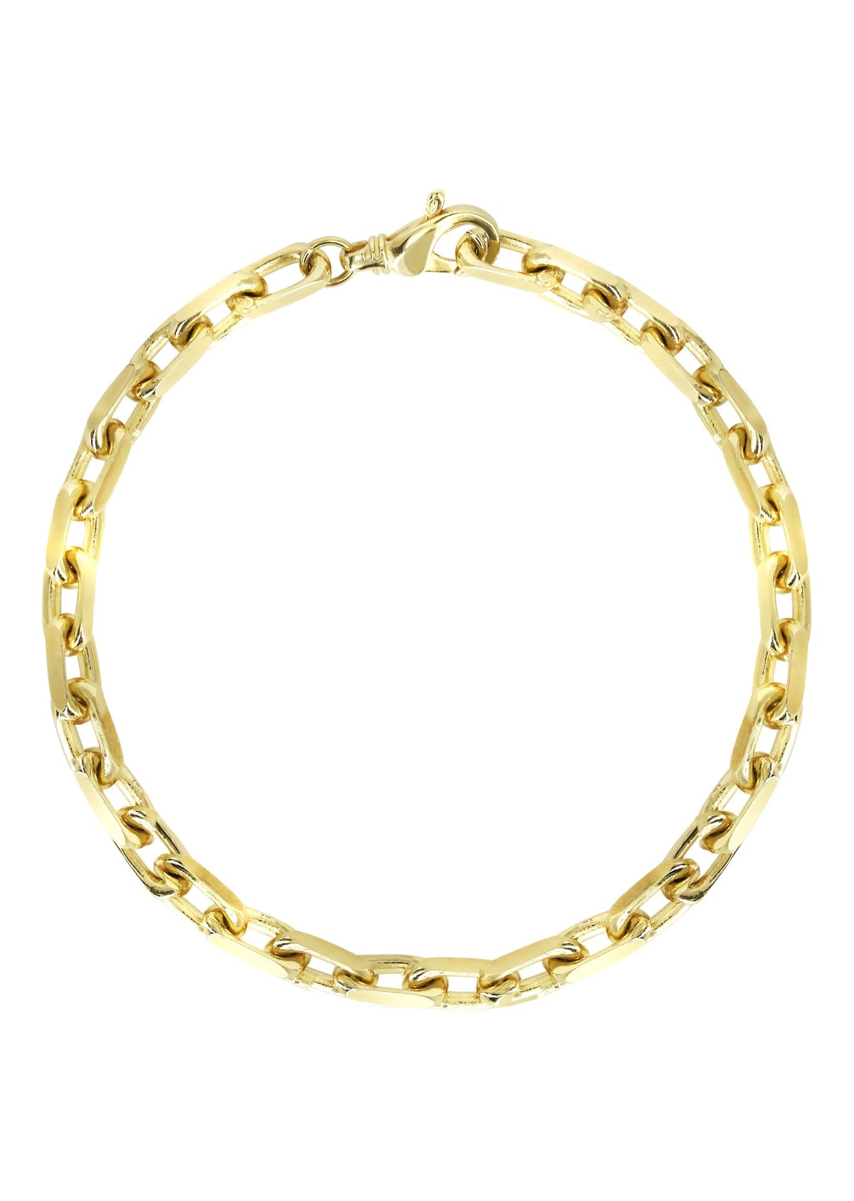 Semi Solid Men's Hermes Bracelet - 10K Yellow Gold