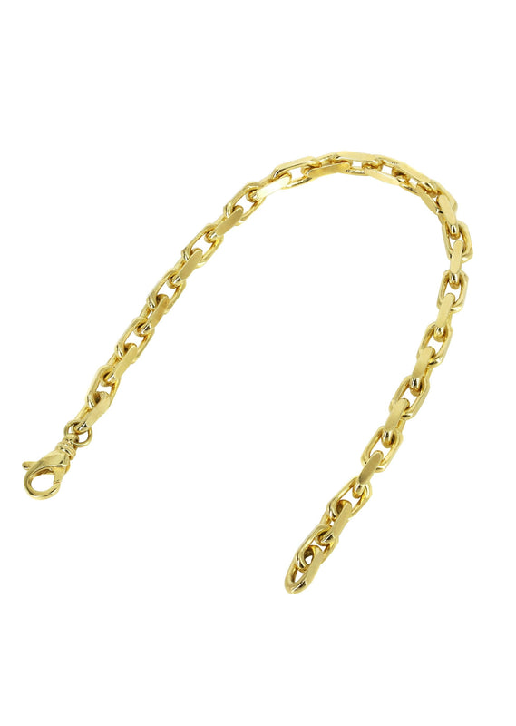 Semi Solid Men's Hermes Bracelet - 10K Yellow Gold